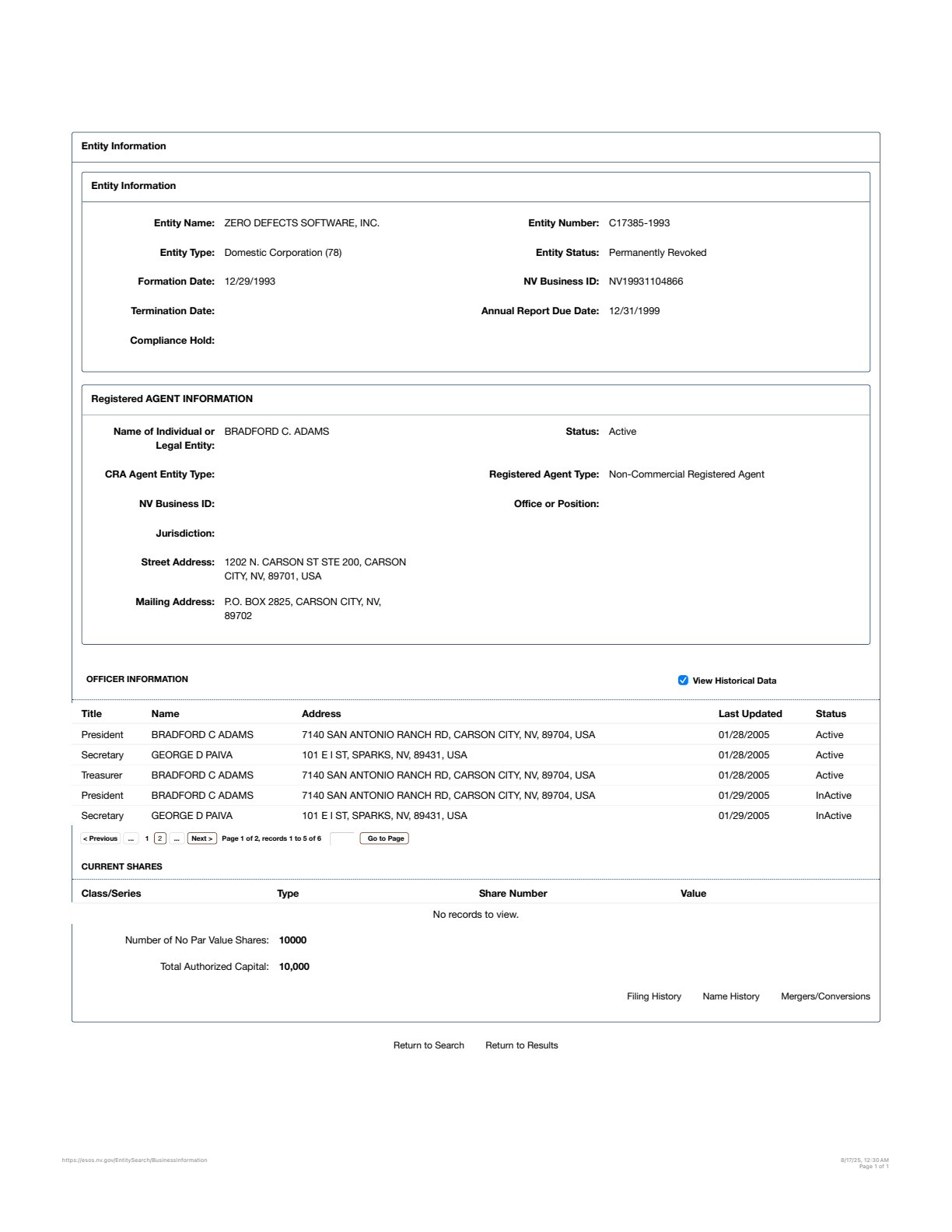 Zero Defects Software, Inc.